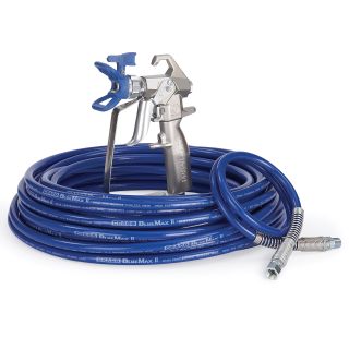 Contractor Airless Spray Gun, RAC X, BlueMax II Airless Hose, 1/4 in x 50 ft, 3 ft Whip Hose 288489