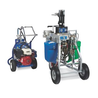XP70-h Proportioner System with Viscount II Hydraulic Motor, 2.5:1 Mix Ratio, Hopper, Solvent Pump, Heaters, XTR Gun 284257