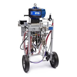 XP35 Hazardous Location Spray Package, Cart, 2:1 Mix Ratio, Solvent Pump, Heaters, XTR Gun, 240V 281203